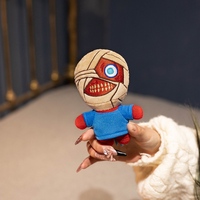 Porte-clés en peluche 'Mouthwashing Game', Poupée monstre en peluche douce et bandagée avec chaîne dorée, Accessoire tendance pour les joueurs et les collectionneurs