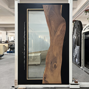 Design de porte en bois et aluminium, style américain, photos de portes pivotantes en bois massif - Product Image 4