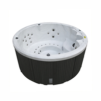 Bain à remous hydrothérapeutique moderne en acrylique au design rond avec contrôle Balboa pour villas