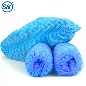 Copriscarpe Monouso Impermeabile Antiscivolo in Tessuto Non Tessuto PP Blu per Camera Bianca Certificato CE Classe <span class=keywords><strong>II</strong></span> Disinfezione Ozono - Product Image 3