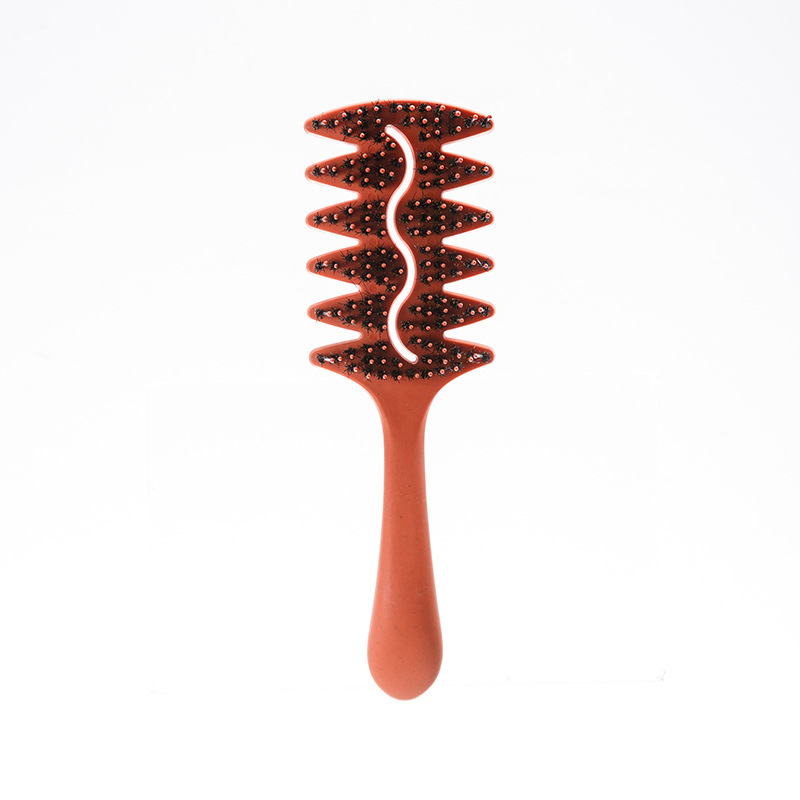 Orange - boar & nylon bristle
