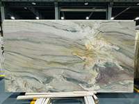 Dalle de Quartzite veinée violette de qualité supérieure Aquarella moderne Quartzite comptoir de cuisine revêtement de sol extérieur salle de bain Villas murales