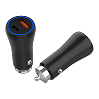 52.5W Nouveau Design Double Port 30W 22.5W Mini Adaptateur Type C PD QC 4.0 Chargeur de Voiture USB Rapide pour iPhone et Ordinateur Portable