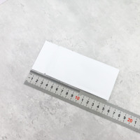 Sachet plat personnalisé en Mylar blanc avec encoche de déchirement étroite en aluminium, à fond plat, à ouverture facile, pour fleurs séchées et produits à usage unique