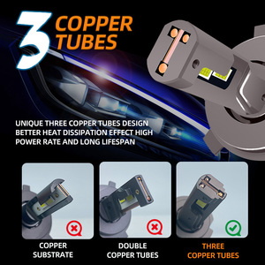 Faro LED para coche V21, 130 vatios, 6000K, faro LED de alta potencia, bombillas LED H4 para faros LED para coche, H7, caja de embalaje personalizable - Product Image 3