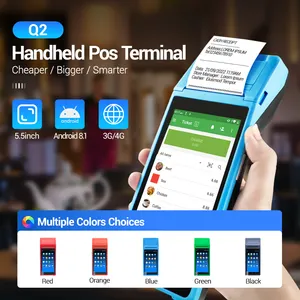 5 .5 inç Android 8.1 fatura Pos makinesi NFC 3G 4G restoran sipariş mobil Pos sistemi perakende el hepsi bir Pos sistemi