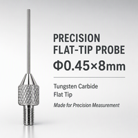 Height Gauge Probe, M2.5 Dial Indicator, Tungsten Steel Flat-Tip Probe, Diameter 0.45 X 8 mm Custom Sizes Available Per Drawings