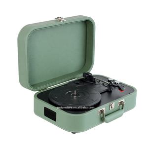 Gramófono <span class=keywords><strong>antiguo</strong></span> BT con diferentes discos, reproductor de discos, maleta de cuero europea, <span class=keywords><strong>Tocadiscos</strong></span> - Product Image 5