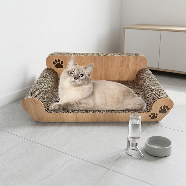 High Quality Corrugated Cardboard Cat Scratcher Comfort Wear Resistant Multi Style Customizable for Indoor Cats