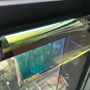 Pellicola in PVC dicroico laminante in vinile colorato in tessuto iridescente per abbigliamento e giacca - Product Image 3