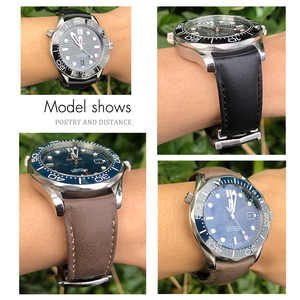 Da Bò Chính Hãng 20Mm/21Mm Cong Da Watchband Hoàn Hảo Quyến Rũ Cho Omega Hành Tinh Đại Dương 300/600 Cho De Ville Cơ Khí - Product Image 5