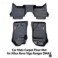 Tapis de sol imperméables en TPE pour l'intérieur des camionnettes, tapis de sol 3D en TPE pour Hilux Revo Vigo Ranger DMAX