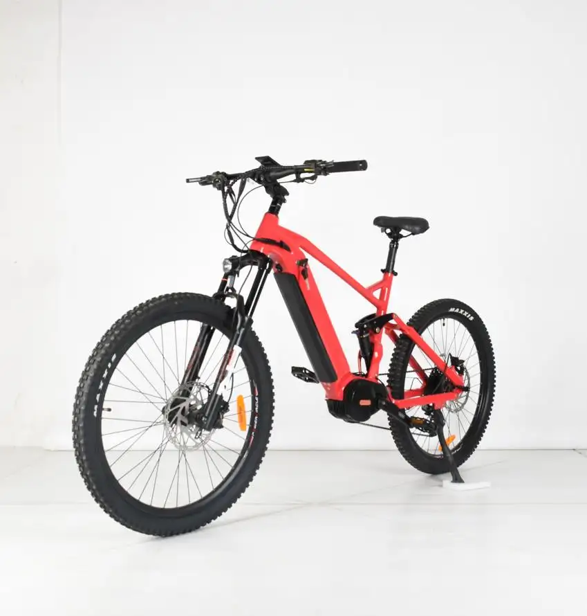Bafang-bicicleta eléctrica de montaña para hombre, bici con Motor de 27,5 pulgadas, suspensión completa, pantalla LCD