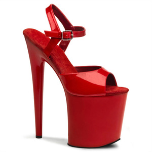 White Leather Platform <b>Pumps</b> With Ankle Strap Stiletto Heel Sexy dancing lady stripping dancer platform pole dancing - Product Image 3