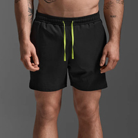 Shorts de course décontractés Joya Apparel Guangzhou, personnalisés, vert néon, 5 pouces, doublés, entièrement fendus, sans coutures, de qualité supérieure