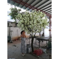 Arbre de cerisier artificiel de haute qualité, 280 cm, blanc, en fibre de verre et tissu, écologique, durable, luxueux et moderne, pour les mariages