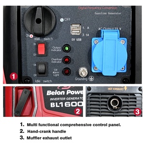 Siêu yên tĩnh loạt 1kw 1.2KW Máy phát điện biến tần 50/<span class=keywords><strong>60Hz</strong></span> xăng 4 thì động cơ - Product Image 6