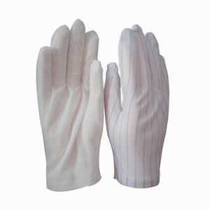 Guantes de Jardinería Blancos a Rayas, Antiestáticos, de Poliéster Tejido, Impermeables, Recubiertos de Silicona, Transpirables, con Puntos Antideslizantes, Protección Contra el Polvo - Product Image 3