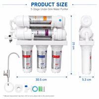 Système de filtration d'eau potable domestique à 6 étapes sous l'évier avec robinet, vente en gros OEM