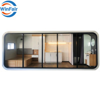 WinFair Prêt à expédier Maison préfabriquée Apple Mini Capsule Cabine Pod Tiny Home Conteneur de 20 pieds Maison mobile préfabriquée Modulaire