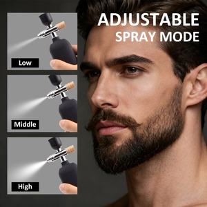 Pistolet aérographe court sans fil compact rechargeable pour tatouage de peinture de gâteau d'art d'ongle dans la conception conviviale de salon de coiffure - Product Image 4