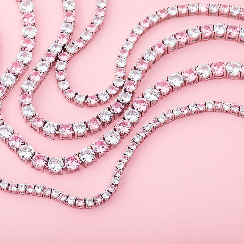 アクセサリー Glitter tennis chain necklace 2020 New Expo High Quality Personalized Hiphop Iced Out
