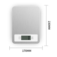 Balance de cuisine numérique intelligente de qualité supérieure avec mesure précise du poids, capacité de 5 kg, unités g/kg/oz/lb pour la cuisine et la pâtisserie à domicile