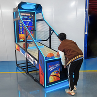 Machine de jeu d'arcade de tir au basket KML K-2022 certifiée CE pour enfants, version anglaise, puissance 200W, fonctionnement à monnayeur, garantie 12 mois, vente en gros