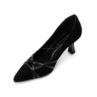 Vente en gros OEM ODM – Escarpins à talon haut et bout pointu pour femme avec nœud, collection de détail, marque privée, approvisionnement en vrac