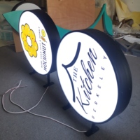 Nouveau design 3d personnalisé café boutique led enseigne lumineuse led boîte à lumière led signalisation boîte à lumière sous vide