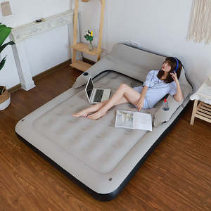 ที่นอนลมพกพา Avenli 27460 ขนาดเต็ม สำหรับใช้ในร่มและกลางแจ้ง แบบมีผ้ากำมะหยี่ พร้อมพนักพิงและหมอน - Product Image 6