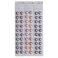 Vente flash - Perles d'eau douce naturelles roses et grises de 3-4A 11-12 mm, perles en forme de bouton, perles en vrac pour la fabrication de bijoux