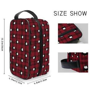 Red Color Customs Design Waterproof Makeup <b>Bag</b> Travel Cosmetic Pouch <b>Large</b> Capacity <b>Toiletry</b> Organizer Portable Wash <b>Bag</b> - Product Image 4