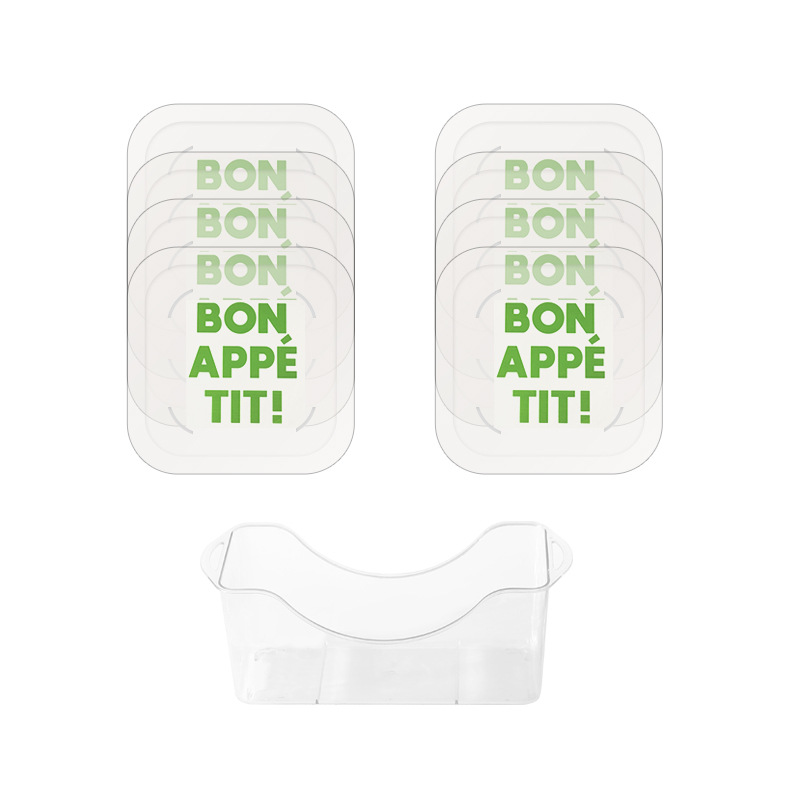 [8 platos con bandeja de almacenamiento incluida] Letras