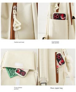 2025 New Style Waterproof Nylon Fashion Large Capacity Shoulder Pencil <strong>Backpack</strong> for Junior High School Students Cute School Bag - Product Image 6