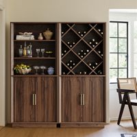Armoire de rangement pour vin rouge en bois massif multicouche, vitrine pour spiritueux et champagne, cave à vin personnalisée au design moderne