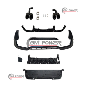 Perle Diffuseur Arrière Noir pour BMW <span class=keywords><strong>X4</strong></span> G02 X4M Style Voiture Accessoires 2018 + Lèvre de Pare-chocs Arrière Kit Carrosserie - Product Image 1