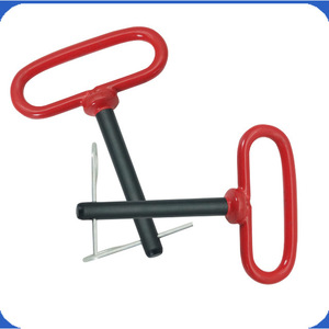 45 Steel Trailer <b>Pin</b> Red Head Cylindrical Powder Coated Grade A Level 8.8 Construction Industry Use - Product Image 2