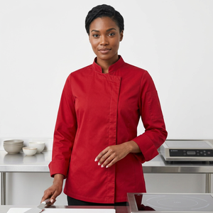 Uniforme d'hôtel professionnel 100% coton à manches longues unisexe, veste de chef respirante, vêtements de travail pour restaurant - Product Image 1