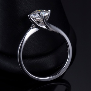 Anillo de Compromiso de Diamante Cultivado en Laboratorio de 2 Quilates, Oro de 14 Quilates, Precio de Fábrica, Joyería Personalizada para el Día de San Valentín, MSR-657 - Product Image 4