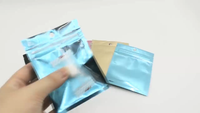 Sac en Mylar brillant à fermeture éclair imprimé petit emballage de bonbons alimentaires en feuille d'aluminium sac à fermeture éclair emballage de barre de bonbons sac à collation en LDPE fermeture éclair haut