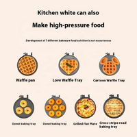 Machine à Gaufres Mini en Aluminium 800W, Plaques Amovibles, 3-en-1, Portable, Électrique, pour Crêpes, Sandwichs et Petit-Déjeuner, US EU