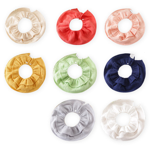 Personnalisé coton bio mousseline à volants sublimation 360 bébé <span class=keywords><strong>bandana</strong></span> drool avec bouton-pression pour baver et dentition - Product Image 5