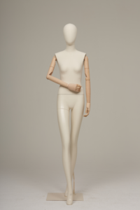 High-end Female Full-body Fabric-covered Dress Form | Fiberglass Multi-joint <b>Standing</b> Pose - Product Image 4