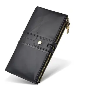 Lether Carbon Fiber Wallet PU Leather Wallet Men Simple Casual Long Purse Small Clutch Male Wallet