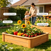 Bac à plantes surélevé modulaire en WPC (composite bois-plastique) pour réduire la flexion du dos lors de la plantation