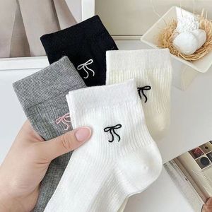 Women Breathable Short <b>Socks</b> Solid Color Bow Mesh Low Cut Summer Casual <b>Socks</b> - Product Image 1