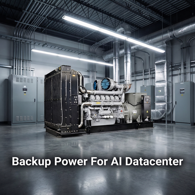 EPC Datacenter Generator Guangdong Power System Auto Start Super Silent Radiator 24/7 Operation Long Life Cycle Industrial Use