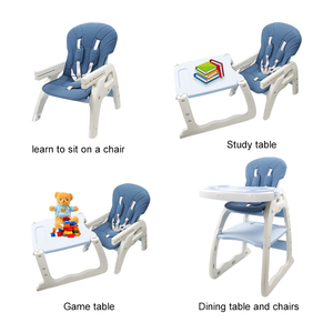 Chaise haute bébé double couche avec assise réglable, siège d'apprentissage, chaise droite, table de jeu 2-en-1 - Product Image 6