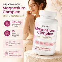 Capsules de magnésium ACORN Private Label, soutien immunitaire et musculaire, complément de magnésium avec taurine pour femmes